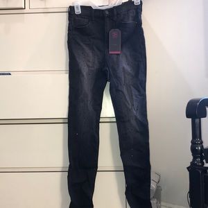 black sparkly skinny jeans